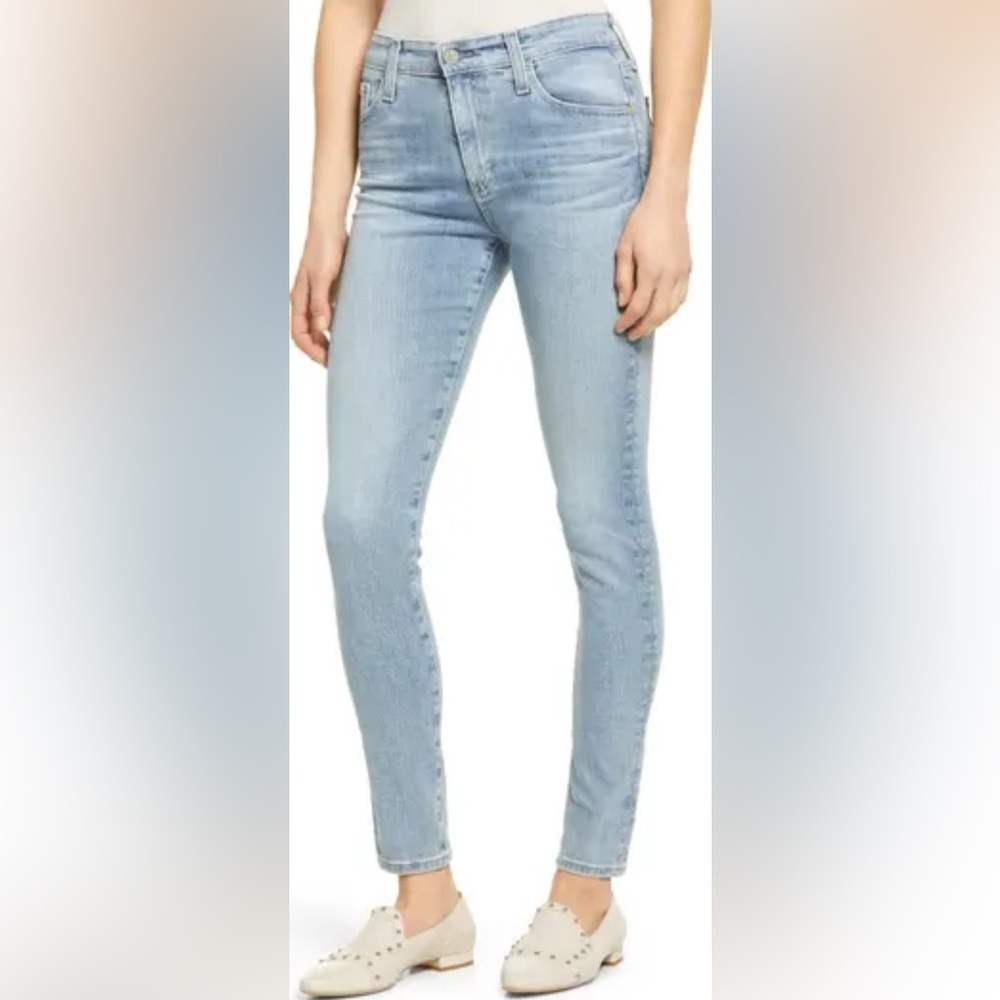 AG Adriano Goldschmeid Farrah High-Rise Skinny Ankle Jean Sz 25 AGed